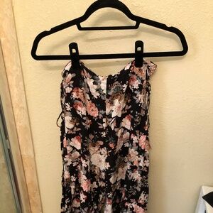 Floral wide leg pants